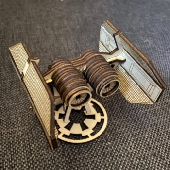 Intra απο ξύλο plywood 3mm-4mm πάχος - Mini Star Wars TIE Bomber Δίασταση 30x30 cm Intraeaxys-yonempyo - Image 3