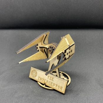 Intra απο ξύλο plywood 3mm-4mm πάχος - Μοντέλο TIE Interceptor Δίασταση 30x30 cm Intraeaxys-voqdlr61 - Image 1