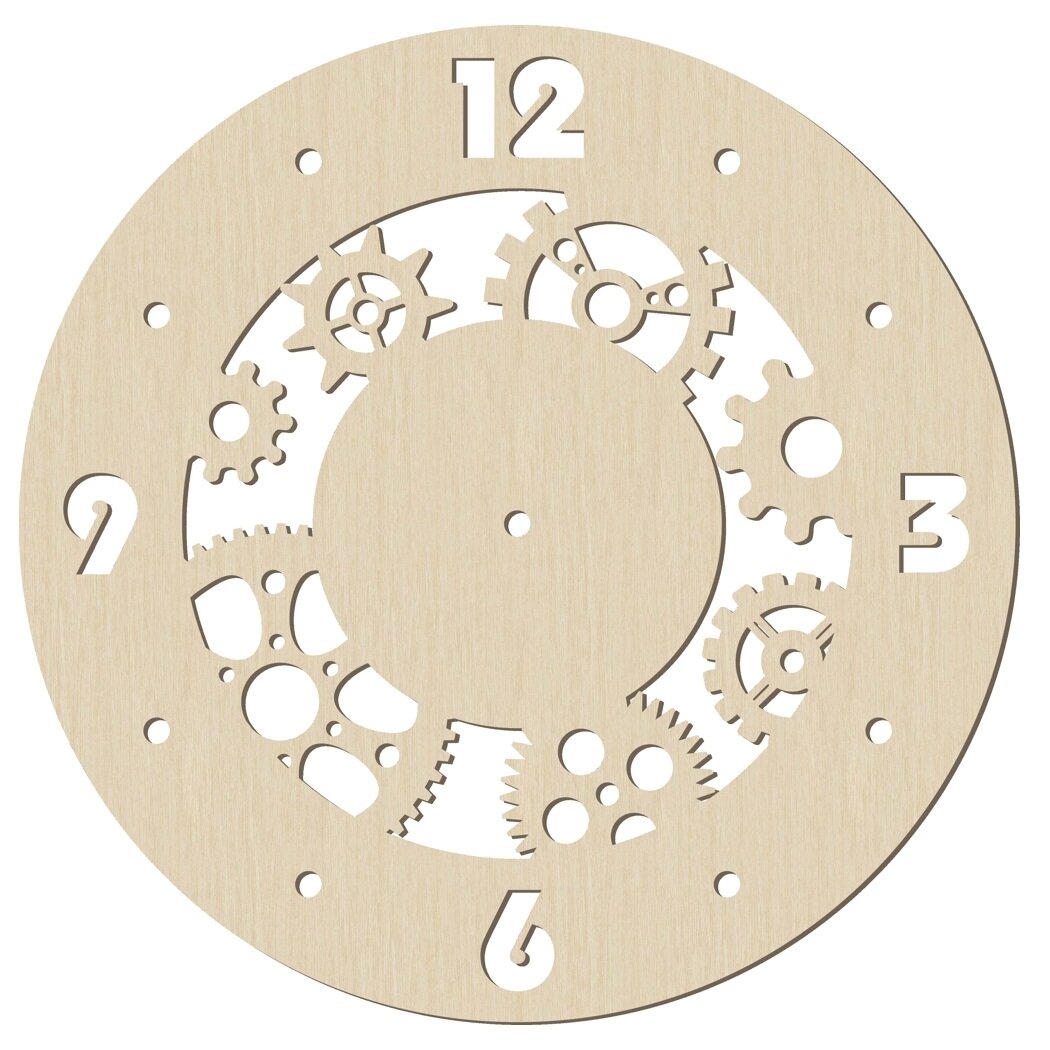 Intra απο ξύλο plywood 3mm-4mm πάχος - Steampunk Ρολόι τοίχου Εργαλείο Ρολόι Διακόσμηση τοίχου Δίασταση 30x30 cm Intraeaxys-d1lv8kxo