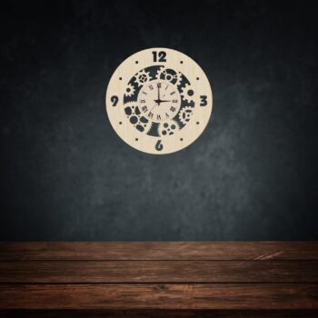 Intra απο ξύλο plywood 3mm-4mm πάχος - Steampunk Ρολόι τοίχου Εργαλείο Ρολόι Διακόσμηση τοίχου Δίασταση 30x30 cm Intraeaxys-d1lv8kxo - Image 3