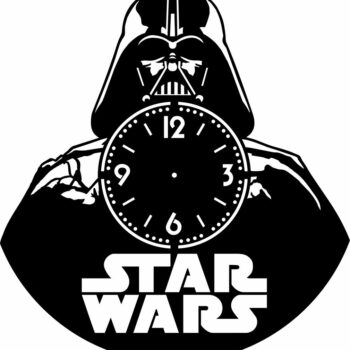 Intra απο ξύλο plywood 3mm-4mm πάχος - Πρότυπο ρολογιού βινυλίου Star Wars Δίασταση 30x30 cm Intraeaxys-d1lvxxyo - Image 1