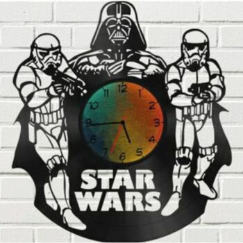 Intra απο ξύλο plywood 3mm-4mm πάχος - Star Wars Clock Plans Darth Vader Stormtrooper Δίασταση 30x30 cm Intraeaxys-p7y6rroq - Image 1
