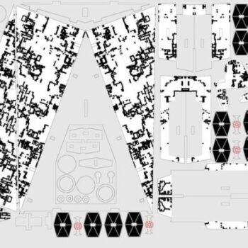 Intra απο ξύλο plywood 3mm-4mm πάχος - Star Destroyer με υφή Δίασταση 30x30 cm Intraeaxys-67wzl037 - Image 8