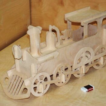 Intra απο ξύλο plywood 3mm-4mm πάχος - Αρχείο PDF Lokomotive Δίασταση 30x30 cm Intraeaxys-joen4no6 - Image 1