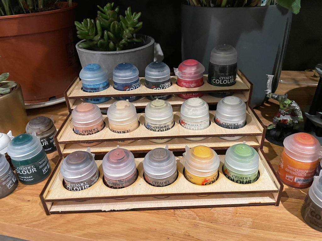 Intra απο ξύλο plywood 3mm-4mm πάχος - Citadel Paint Rack Δίασταση 30x30 cm Intraeaxys-078ygkmo