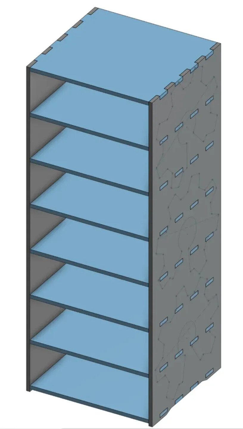Intra απο ξύλο plywood 3mm-4mm πάχος - Ράφι με νήματα Δίασταση 30x30 cm Intraeaxys-joedmr51