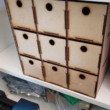 Intra απο ξύλο plywood 3mm-4mm πάχος - 9 Ράφι αποθήκευσης συρταριών Δίασταση 30x30 cm Intraeaxys-yon09ky7 - Image 1