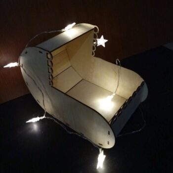 Intra απο ξύλο plywood 3mm-4mm πάχος - Βρεφικό καρότσι λουλουδιών Δίασταση 30x30 cm Intraeaxys-joed0351 - Image 1