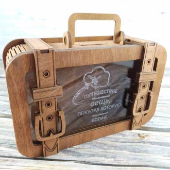 Intra απο ξύλο plywood 3mm-4mm πάχος - Κουμπαράς βαλίτσας Δίασταση 30x30 cm Intraeaxys-91jdy251 - Image 1