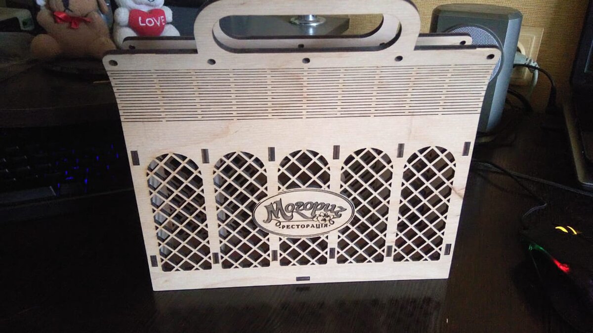 Intra απο ξύλο plywood 3mm-4mm πάχος - Ξύλινη τσάντα μεταφοράς Δίασταση 30x30 cm Intraeaxys-078y9vno