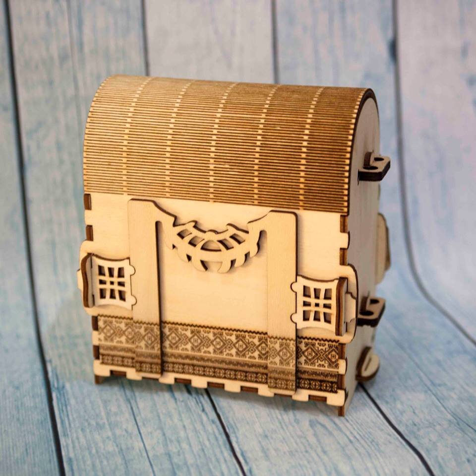 Intra απο ξύλο plywood 3mm-4mm πάχος - Ξύλινο κουτί για κοσμήματα Δίασταση 30x30 cm Intraeaxys-51r56r76