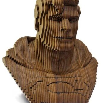 Intra απο ξύλο plywood 3mm-4mm πάχος - Superman Head Sculpture Ξύλινη τέχνη με στρώσεις Δίασταση 30x30 cm Intraeaxys-yon0ypk7 - Image 1