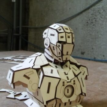 Intra απο ξύλο plywood 3mm-4mm πάχος - Iron Man 3D Ξύλινο παζλ Δίασταση 30x30 cm Intraeaxys-voq2veeo - Image 8