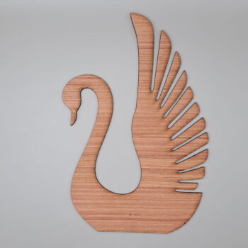 Intra απο ξύλο plywood 3mm-4mm πάχος - Σχήμα κοπής ημιτελούς ξύλου Swan Δίασταση 30x30 cm Intraeaxys-075y0k3o - Image 1