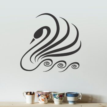 Intra απο ξύλο plywood 3mm-4mm πάχος - Διακόσμηση τοίχου κύκνου Δίασταση 30x30 cm Intraeaxys-6o3ywlq7 - Image 1