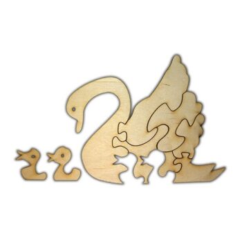 Intra απο ξύλο plywood 3mm-4mm πάχος - Κενός ξύλινος κύκνος παζλ Δίασταση 30x30 cm Intraeaxys-075yr58o - Image 3