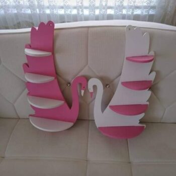 Intra απο ξύλο plywood 3mm-4mm πάχος - Swan Shape Shelf 3D CNC Plans DWG File Δίασταση 30x30 cm Intraeaxys-r1z200p1 - Image 1