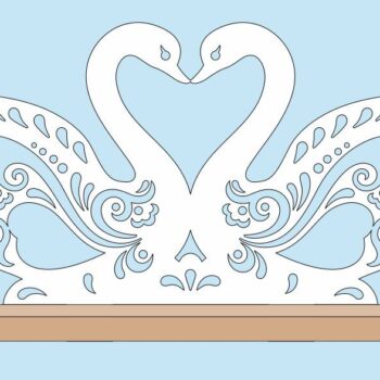 Intra απο ξύλο plywood 3mm-4mm πάχος - Αρχείο PDF Σχεδίων CNC θήκης χαρτοπετσέτας κύκνου Δίασταση 30x30 cm Intraeaxys-ro6evm1x - Image 1