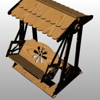 Intra απο ξύλο plywood 3mm-4mm πάχος - Ξύλινη Κούνια Καρέκλα Δίασταση 30x30 cm Intraeaxys-075ylvko - Image 3