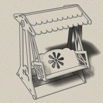 Intra απο ξύλο plywood 3mm-4mm πάχος - Ξύλινη Κούνια Καρέκλα Δίασταση 30x30 cm Intraeaxys-075ylvko - Image 4