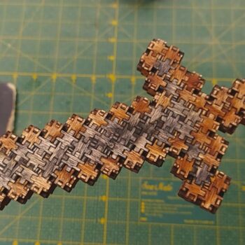 Intra απο ξύλο plywood 3mm-4mm πάχος - Minecraft Sword 3d Puzzle 3mm Κόντρα πλακέ Μέγεθος τεμαχίου 12x12mm Δίασταση 30x30 cm Intraeaxys-eoxlydjo - Image 4