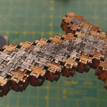 Intra απο ξύλο plywood 3mm-4mm πάχος - Minecraft Sword 3d Puzzle 3mm Κόντρα πλακέ Μέγεθος τεμαχίου 12x12mm Δίασταση 30x30 cm Intraeaxys-eoxlydjo - Image 5