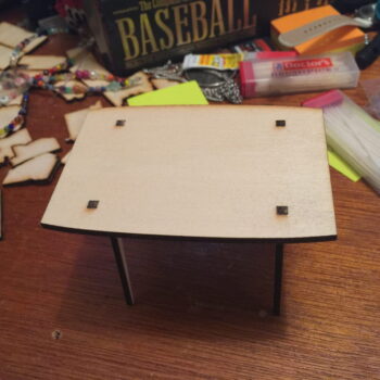 Intra απο ξύλο plywood 3mm-4mm πάχος - Μινιατούρα Μοντέρνο Τραπέζι Δίασταση 30x30 cm Intraeaxys-yon08gk7 - Image 4