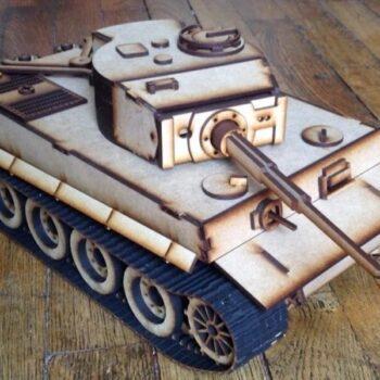 Intra απο ξύλο plywood 3mm-4mm πάχος - Τρισδιάστατο μοντέλο Tiger E Tank Δίασταση 30x30 cm Intraeaxys-joere667 - Image 3