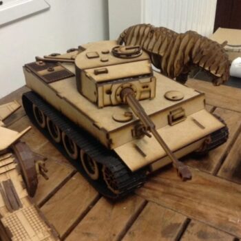 Intra απο ξύλο plywood 3mm-4mm πάχος - Τρισδιάστατο μοντέλο Tiger E Tank Δίασταση 30x30 cm Intraeaxys-joere667 - Image 7