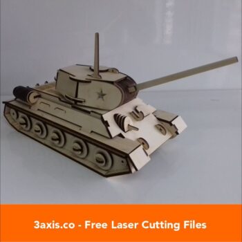 Intra απο ξύλο plywood 3mm-4mm πάχος - Ξύλινο μοντέλο Heavy Tank Δίασταση 30x30 cm Intraeaxys-r1z24z21 - Image 1