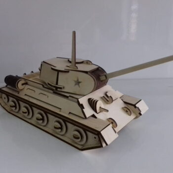 Intra απο ξύλο plywood 3mm-4mm πάχος - Ξύλινο μοντέλο Heavy Tank Δίασταση 30x30 cm Intraeaxys-r1z24z21 - Image 3