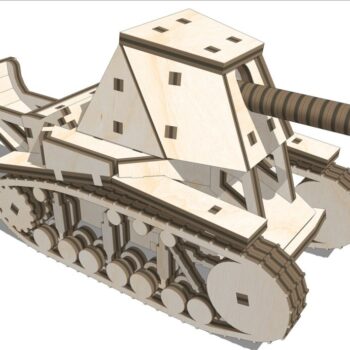 Intra απο ξύλο plywood 3mm-4mm πάχος - SU-18 Tank 3D Puzzle Δίασταση 30x30 cm Intraeaxys-ro6ylv37 - Image 1