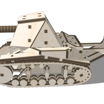Intra απο ξύλο plywood 3mm-4mm πάχος - SU-18 Tank 3D Puzzle Δίασταση 30x30 cm Intraeaxys-ro6ylv37 - Image 3
