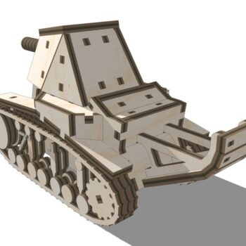 Intra απο ξύλο plywood 3mm-4mm πάχος - SU-18 Tank 3D Puzzle Δίασταση 30x30 cm Intraeaxys-ro6ylv37 - Image 4