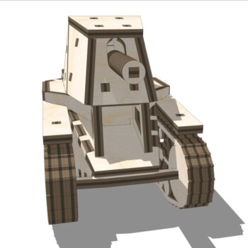 Intra απο ξύλο plywood 3mm-4mm πάχος - SU-18 Tank 3D Puzzle Δίασταση 30x30 cm Intraeaxys-ro6ylv37 - Image 5