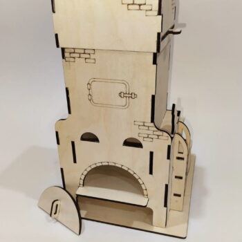 Intra απο ξύλο plywood 3mm-4mm πάχος - Δοχείο τσαγιού σε σχήμα σόμπας Δίασταση 30x30 cm Intraeaxys-qomml94o - Image 3