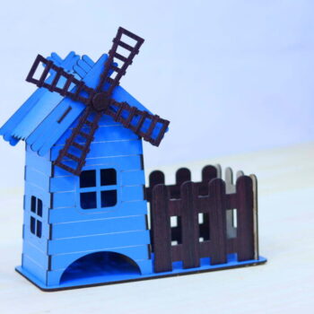 Intra απο ξύλο plywood 3mm-4mm πάχος - Ανεμόμυλος Tea House Δίασταση 40x50 cm Intraeaxys-zo9y2q47 - Image 5