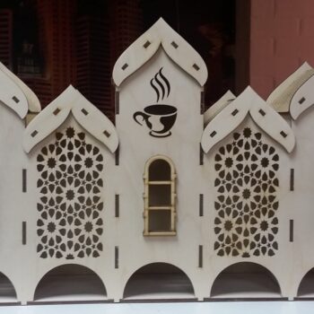 Intra απο ξύλο plywood 3mm-4mm πάχος - Μεγάλη συσκευασία τσαγιού Organizer Multi Pack Δίασταση 20x20 cm Intraeaxys-ro6y2637 - Image 1