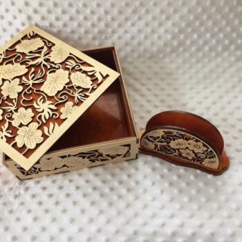 Intra απο ξύλο plywood 3mm-4mm πάχος - Μοναδικό Ξύλινο κουτί αποθήκευσης σε φακελάκι τσαγιού Δίασταση 30x30 cm Intraeaxys-6o3yegk7 - Image 1