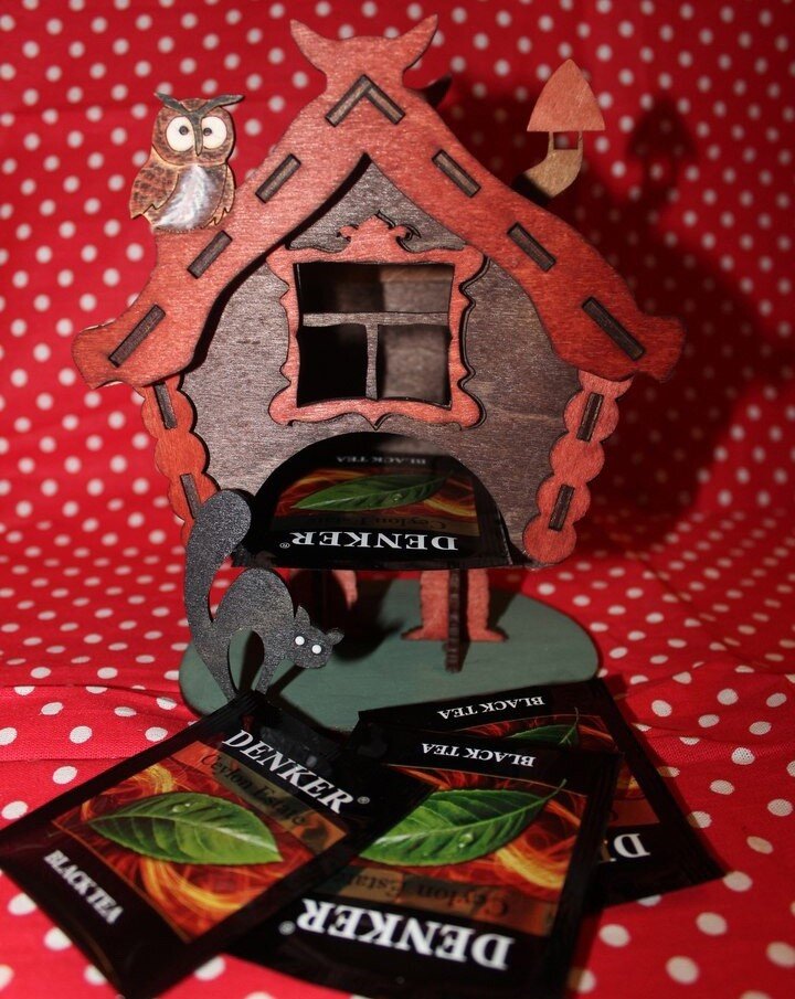 Intra απο ξύλο plywood 3mm-4mm πάχος - Baba Yaga Hut Tea House Δίασταση 40x50 cm Intraeaxys-eo0q4qg1