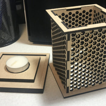 Intra απο ξύλο plywood 3mm-4mm πάχος - Κηροπήγιο τσαγιού Δίασταση 30x30 cm Intraeaxys-51rr3l01 - Image 3