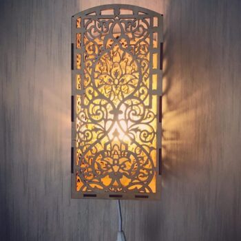 Intra απο ξύλο plywood 3mm-4mm πάχος - Σκαλιστό Νυχτερινό Φωτιστικό Τοίχου Δίασταση 30x30 cm Intraeaxys-qommn5ko - Image 3