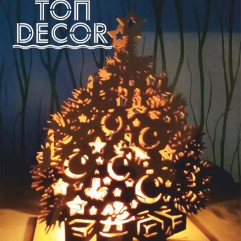 Intra απο ξύλο plywood 3mm-4mm πάχος - Πρότυπο κεριών διακόσμησης χριστουγεννιάτικου δέντρου Δίασταση 30x30 cm Intraeaxys-eo4qmlw7 - Image 1