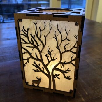 Intra απο ξύλο plywood 3mm-4mm πάχος - Ξύλινη Κηροπήγα Δίασταση 30x30 cm Intraeaxys-ro6yp5n7 - Image 1