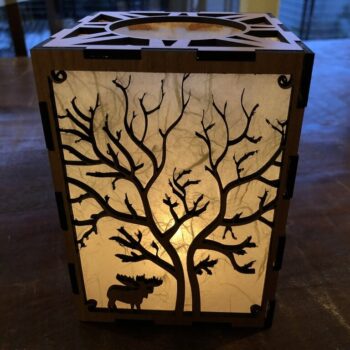 Intra απο ξύλο plywood 3mm-4mm πάχος - Ξύλινη Κηροπήγα Δίασταση 30x30 cm Intraeaxys-ro6yp5n7 - Image 3