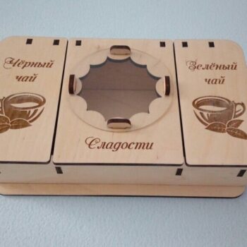 Intra απο ξύλο plywood 3mm-4mm πάχος - Κουτί τσαγιού Δίασταση 30x30 cm Intraeaxys-qomp08o3 - Image 1