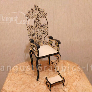 Intra απο ξύλο plywood 3mm-4mm πάχος - Πρότυπο CNC καρέκλας θρόνου Δίασταση 30x30 cm Intraeaxys-r7vmp5z7 - Image 1