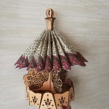 Intra απο ξύλο plywood 3mm-4mm πάχος - Διακοσμητική θήκη χαρτοπετσέτας τοίχου Δίασταση 30x30 cm Intraeaxys-6o3y5zp7 - Image 1