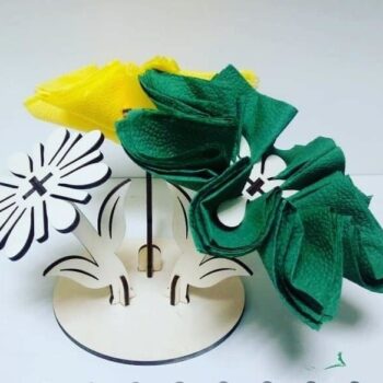 Intra απο ξύλο plywood 3mm-4mm πάχος - Στήριγμα για χαρτοπετσέτα λουλουδιών Δίασταση 30x30 cm Intraeaxys-voq2kweo - Image 1