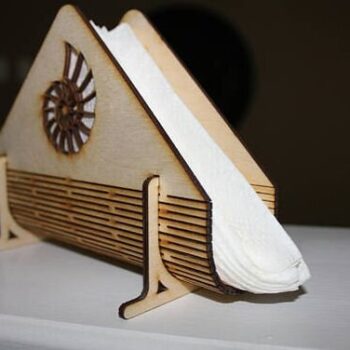 Intra απο ξύλο plywood 3mm-4mm πάχος - Διακοσμητική Ξύλινη θήκη για χαρτοπετσέτα Δίασταση 30x30 cm Intraeaxys-91jdqy51 - Image 1